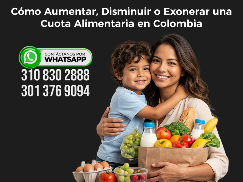 Cuota alimentaria aumentar y disminuir en Colombia