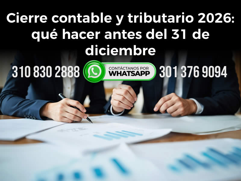 Cierre contable y tributario 2026: qué hacer antes del 31 de diciembre